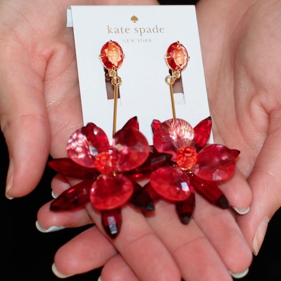 🆕Kate spade blooming brilliant statement earrings - Picture 4 of 12
